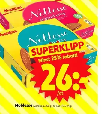 ICA Supermarket Noblesse Marabou erbjuda
