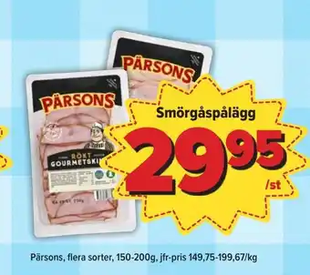Östenssons Smörgåspålägg Pärsons erbjuda