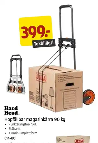 Jula Hopfällbar magasinkärra 90 kg erbjuda