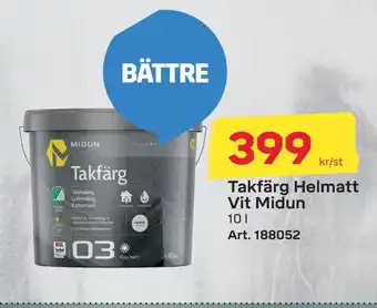 Byggmax Takfärg helmatt vit midun erbjuda