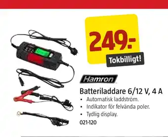 Jula Batteriladdare 6/12 v, 4 a erbjuda