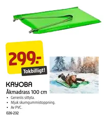 Jula Åkmadrass 100 cm erbjuda