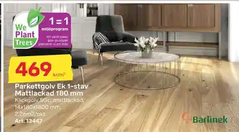 Byggmax Parkettgolv ek 1-stav mattlackad 180 mm erbjuda