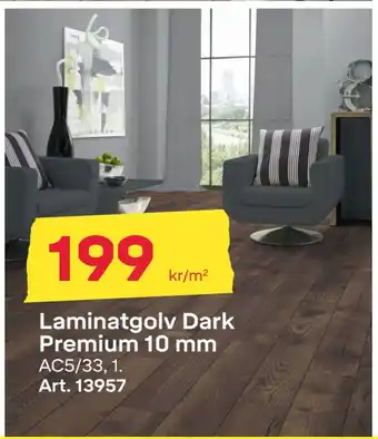 Byggmax Laminatgolv dark premium 10 mm erbjuda