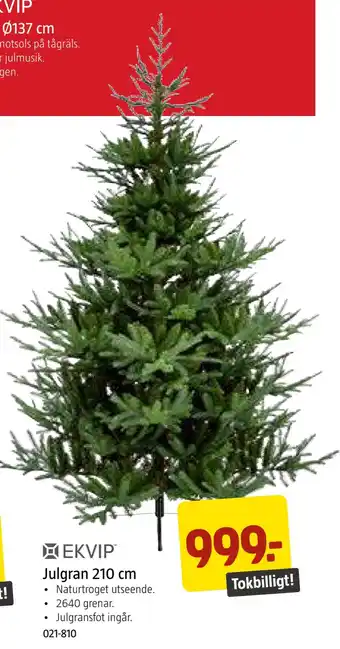 Jula Julgran 210 cm erbjuda