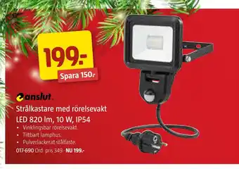 Jula Strålkastare med rörelsevakt led 820 lm, 10 w, ip54 erbjuda