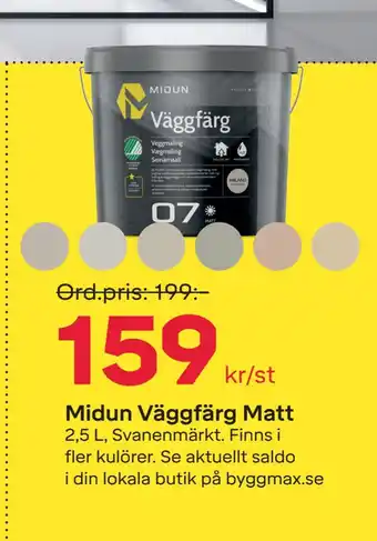 Midun väggfärg matt