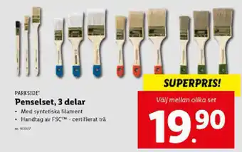 Lidl Parkside Penselset, 3 delar erbjuda