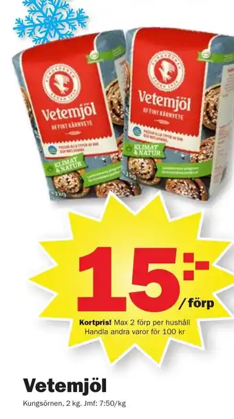 Pekås Vetemjöl Kungsörnen erbjuda