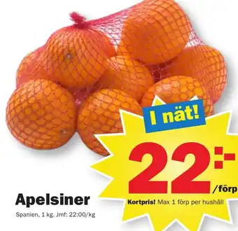 Pekås Apelsiner erbjuda