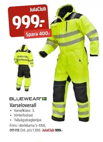 Jula Bluewear overall erbjuda