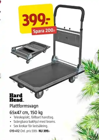 Jula Hard head plattformsvagn erbjuda