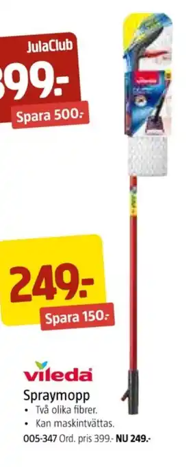 Jula Vileda spray & clean mopp erbjuda