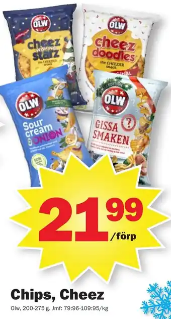 Pekås Chips, Cheez OLW erbjuda