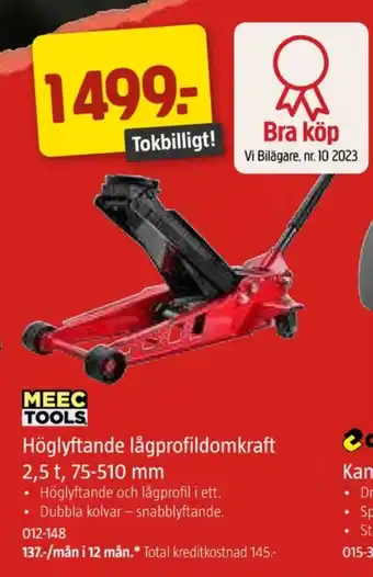 Jula Meec tools domkraft erbjuda