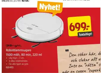Jula Bright lightning robotdammsugare erbjuda