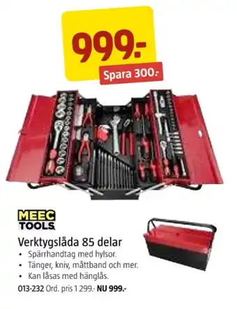 Jula Meec tools verktygslåda erbjuda