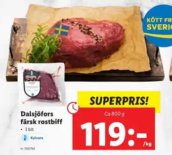 Lidl Dalsjöfors färsk rostbiff erbjuda