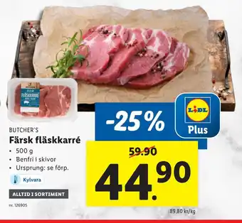 Lidl Färsk fläskkarré erbjuda