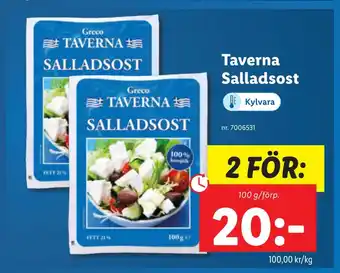 Lidl Taverna salladsost erbjuda