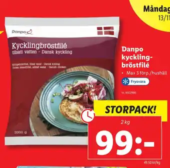 Lidl Danpo kycklingbröstfilé erbjuda