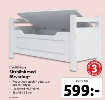 Lidl Sittbänk med förvaring erbjuda