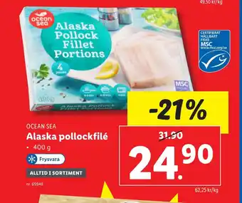 Lidl Alaska pollockfilé erbjuda