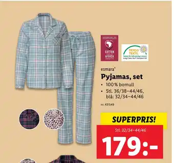 Lidl Pyjamas set erbjuda