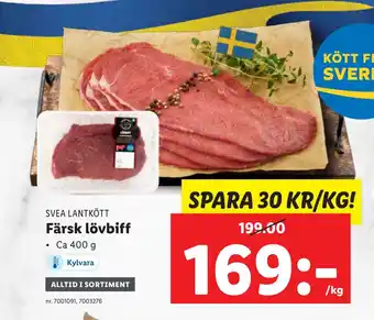 Lidl Färsk lövbiff erbjuda