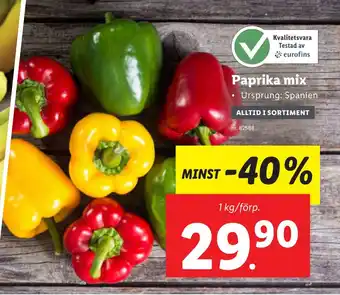 Lidl Paprika mix erbjuda