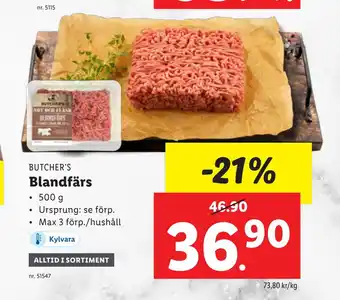 Lidl Blandfärs erbjuda
