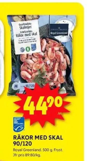 ICA Kvantum Royal greenland räkor med skal erbjuda