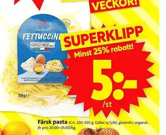 ICA Supermarket Ica pasta erbjuda