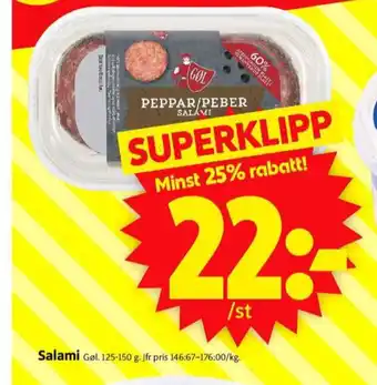 ICA Supermarket Gøl salami erbjuda