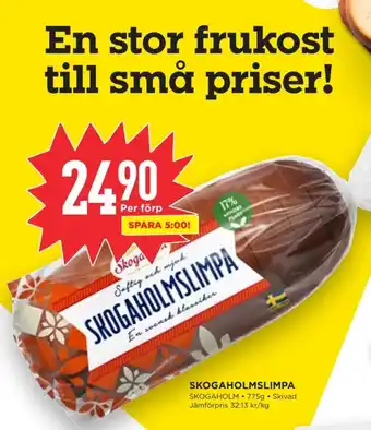 Willys Hemma Skogaholmslimpa erbjuda