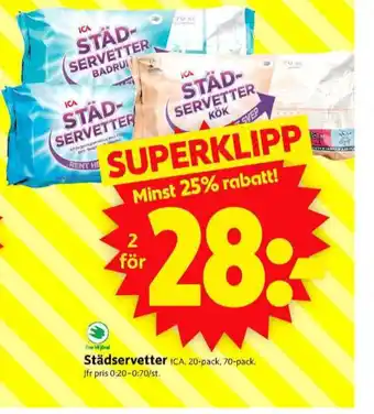 ICA Supermarket Ica städservetter erbjuda