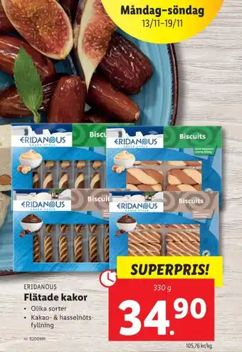 Lidl Eridanous kakor erbjuda