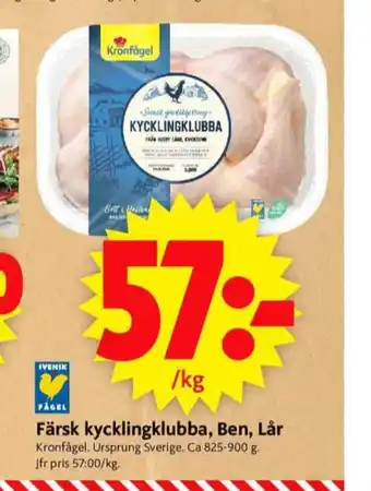 ICA Supermarket Kronfågel kycklingklubbor erbjuda