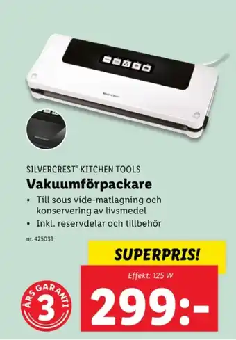 Lidl Silvercrest vakuumpack erbjuda