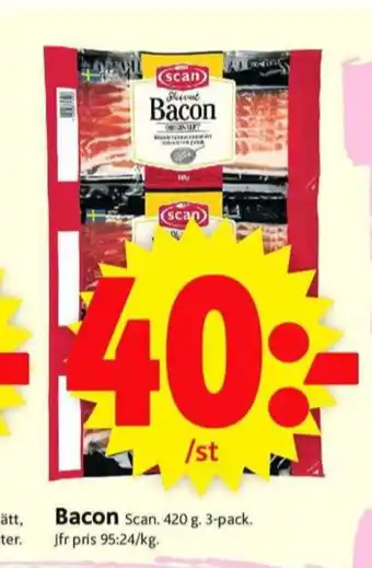 ICA Supermarket Scan baconskivor erbjuda