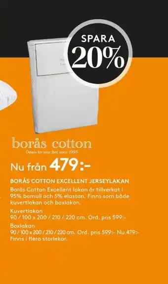 Seng Borås cotton lakan erbjuda