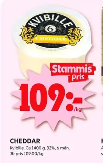ICA Kvantum Kvibille cheddar erbjuda