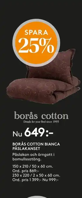 Seng Borås cotton bäddset erbjuda