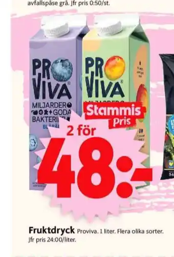 ICA Supermarket Proviva fruktdryck erbjuda
