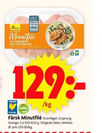 ICA Supermarket Kronfågel kycklingfilé erbjuda