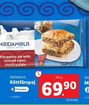 Lidl Eridanous färdigrätter erbjuda