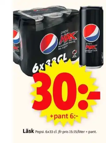 ICA Supermarket Pepsi läskedryck erbjuda