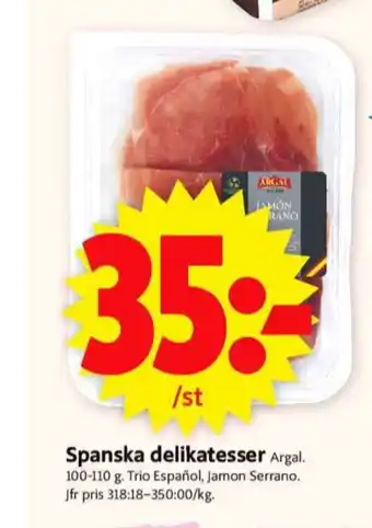 ICA Supermarket Argal serranoskinka erbjuda
