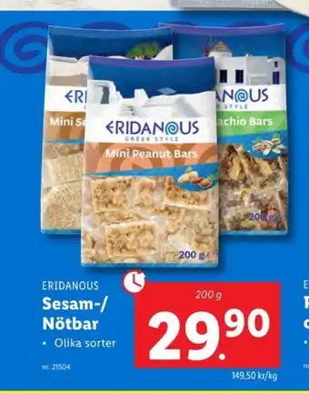 Lidl Eridanous bars erbjuda