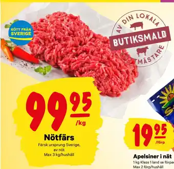 City Gross Nötfärs erbjuda